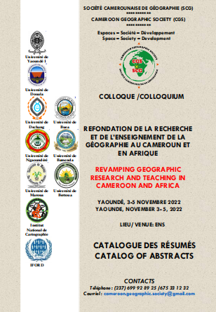 REFONDATION DE LA RECHERCHE ET DE L’ENSEIGNEMENT DE LAGÉOGRAPHIE AU CAMEROUN ET EN AFRIQUE (PROGRAMME )