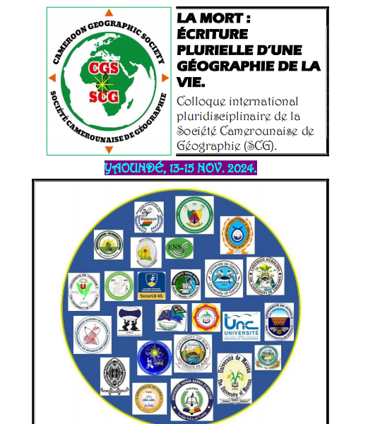 Nov 2024 - Colloque international pluridisciplinaire de la Société Camerounaise de Géographie (SCG)